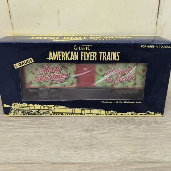 Gilbert American Flyer 2021 CHRISTMAS BOXCAR #2119020 S-Gauge Lionel New Bad Box - Picture 1 of 9